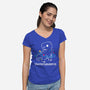 Universasaurus-Womens-V-Neck-Tee-NemiMakeit