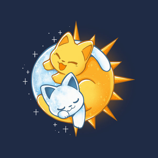 Sun Moon Kitten-None-Fleece-Blanket-Vallina84