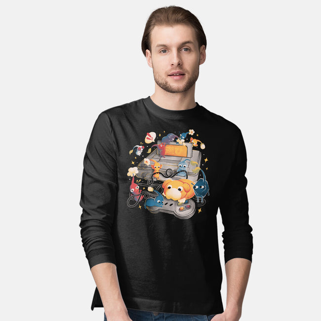 Tiny Gamers-Mens-Long Sleeved-Tee-eduely