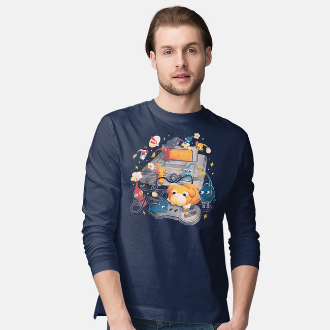 Tiny Gamers-Mens-Long Sleeved-Tee-eduely