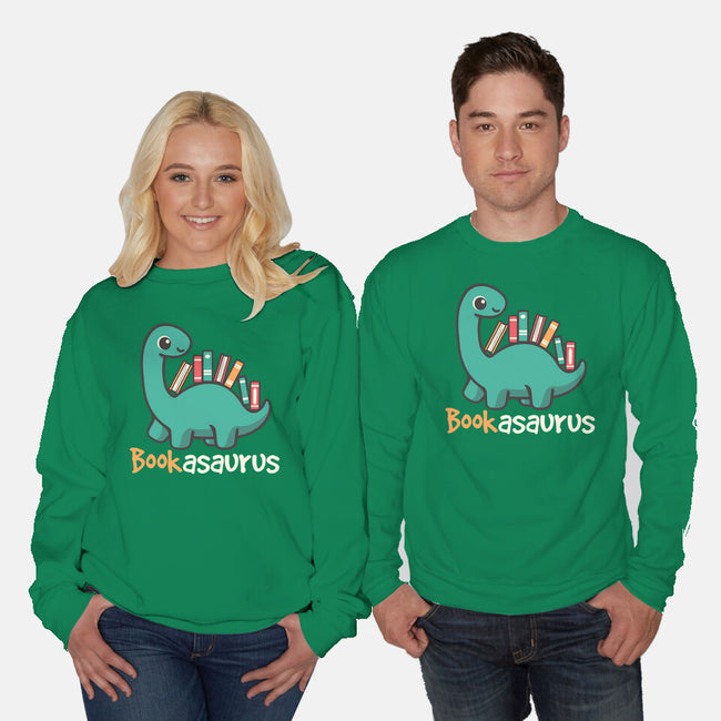 Bookasaurus-Unisex-Crew Neck-Sweatshirt-NemiMakeit