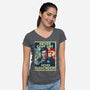 Never Give Up-Womens-V-Neck-Tee-daobiwan