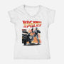 Back To The Police-Womens-V-Neck-Tee-zascanauta