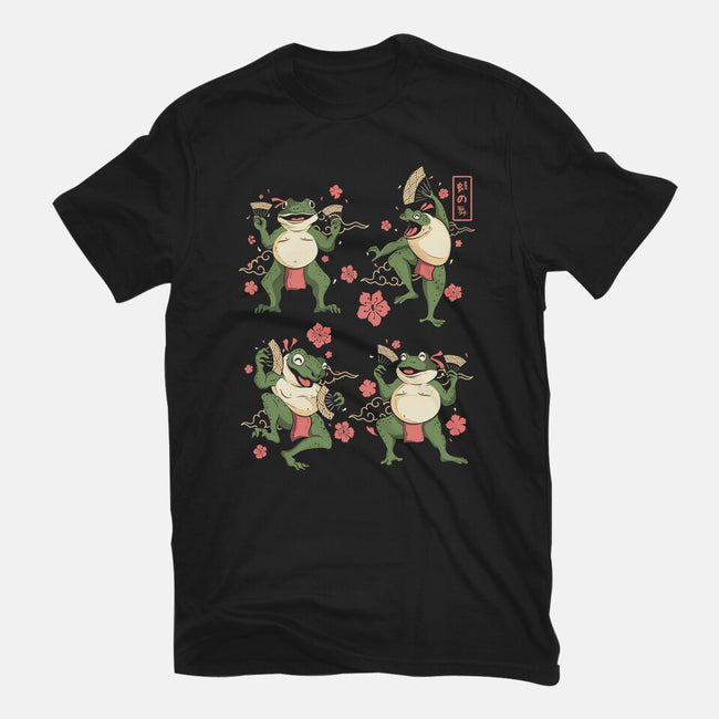 Dance Of The Toads Ukiyo-e-Womens-Fitted-Tee-constantine2454