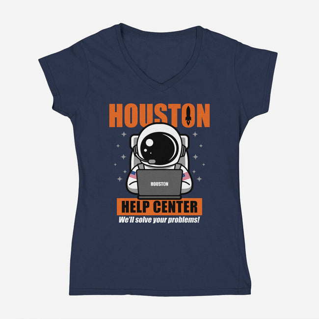 Houston Help Center-Womens-V-Neck-Tee-Boggs Nicolas