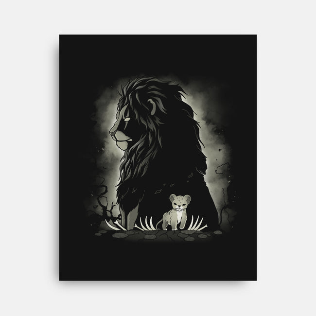 Darkness Lion-None-Stretched-Canvas-Vallina84