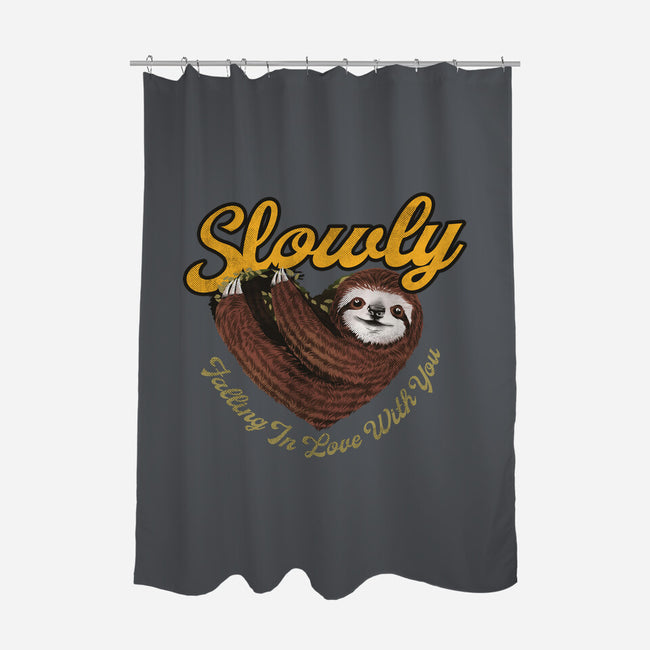 Slowly In Love Sloth-None-Polyester-Shower Curtain-dandingeroz