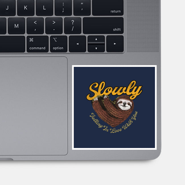 Slowly In Love Sloth-None-Glossy-Sticker-dandingeroz