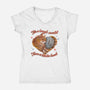 Tender Heart Cat-Womens-V-Neck-Tee-dandingeroz