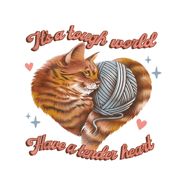 Tender Heart Cat-Womens-V-Neck-Tee-dandingeroz