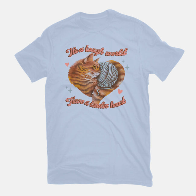 Tender Heart Cat-Unisex-Basic-Tee-dandingeroz