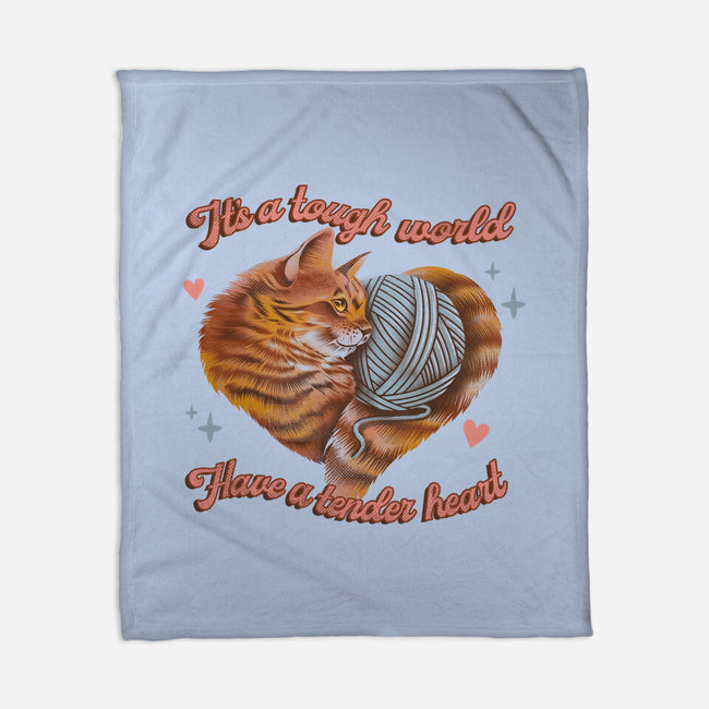 Tender Heart Cat-None-Fleece-Blanket-dandingeroz