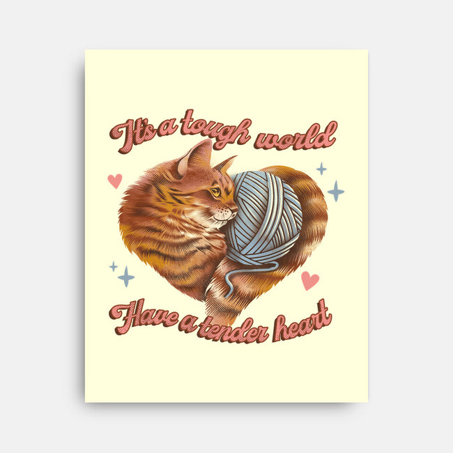 Tender Heart Cat-None-Stretched-Canvas-dandingeroz