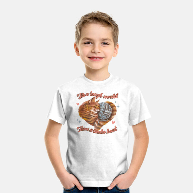 Tender Heart Cat-Youth-Basic-Tee-dandingeroz