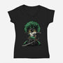 Pirate Hunter Fury-Womens-V-Neck-Tee-glitchygorilla