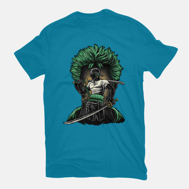 Pirate Hunter Fury-Womens-Fitted-Tee-glitchygorilla