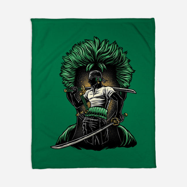 Pirate Hunter Fury-None-Fleece-Blanket-glitchygorilla