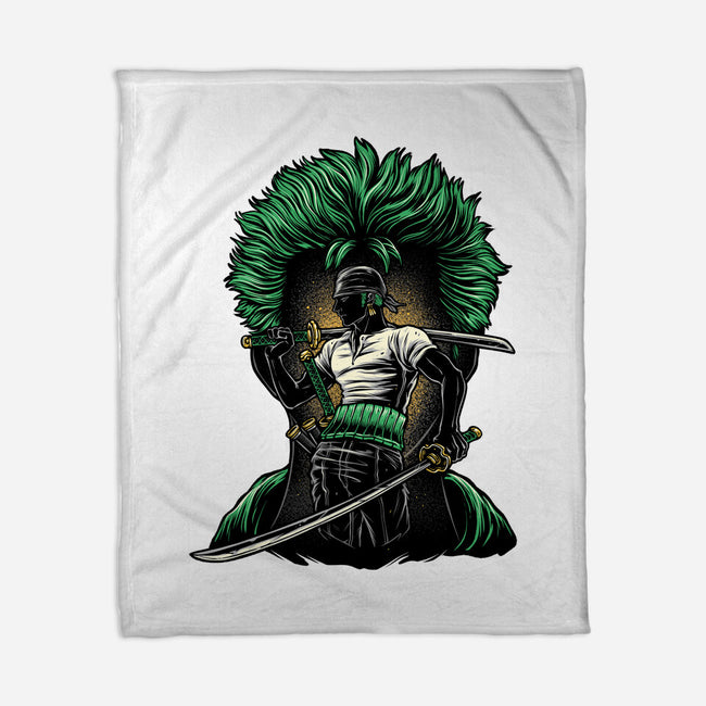 Pirate Hunter Fury-None-Fleece-Blanket-glitchygorilla