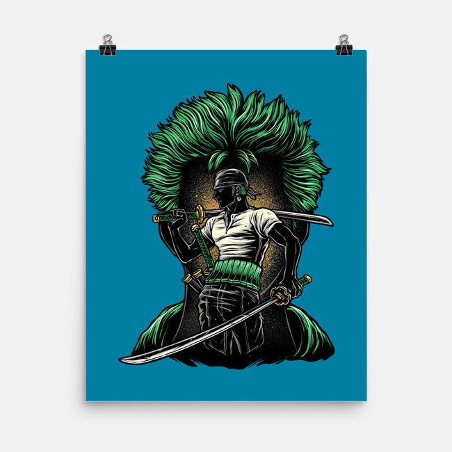 Pirate Hunter Fury-None-Matte-Poster-glitchygorilla