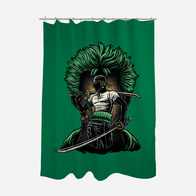 Pirate Hunter Fury-None-Polyester-Shower Curtain-glitchygorilla