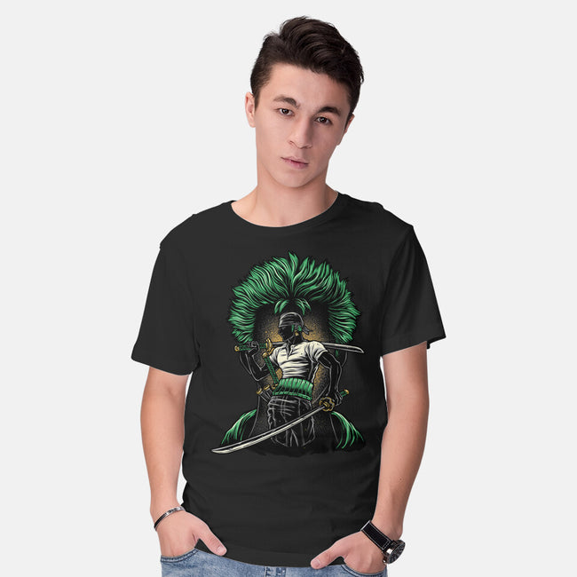 Pirate Hunter Fury-Mens-Basic-Tee-glitchygorilla