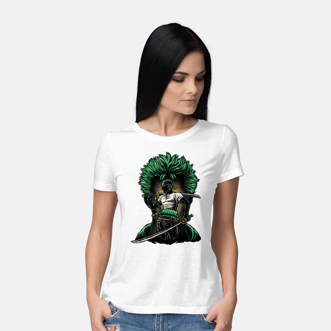 Pirate Hunter Fury-Womens-Basic-Tee-glitchygorilla