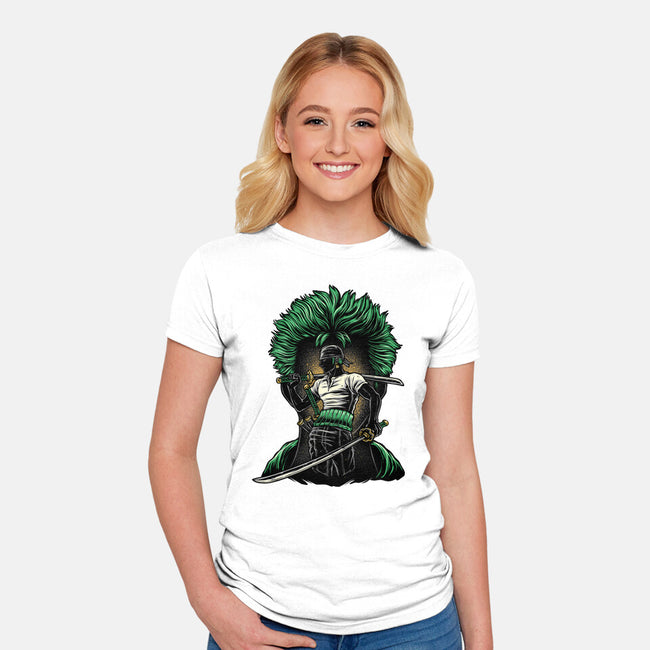 Pirate Hunter Fury-Womens-Fitted-Tee-glitchygorilla