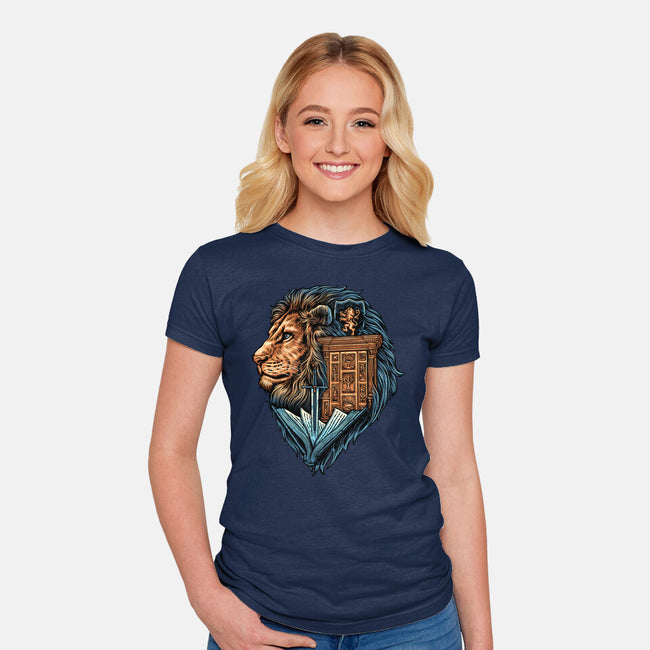 Love And Fantasy-Womens-Fitted-Tee-glitchygorilla