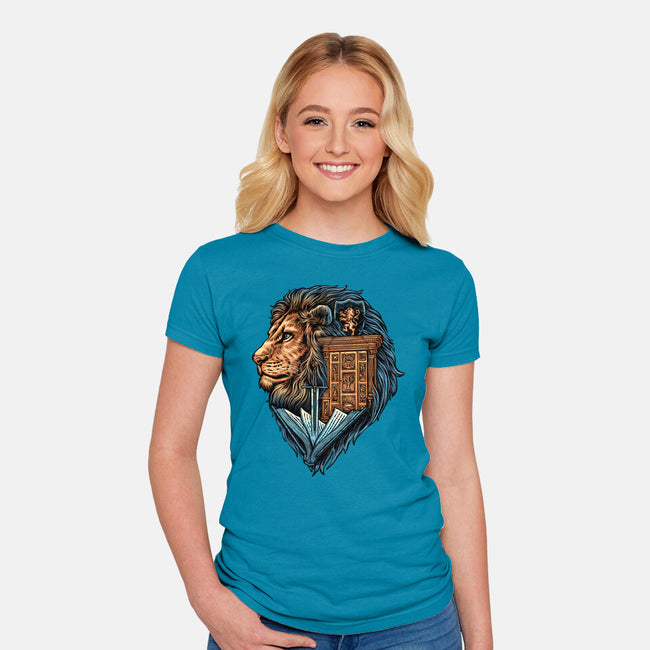 Love And Fantasy-Womens-Fitted-Tee-glitchygorilla