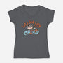 Lets Get Cozy-Womens-V-Neck-Tee-Wenceslao A Romero