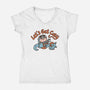 Lets Get Cozy-Womens-V-Neck-Tee-Wenceslao A Romero