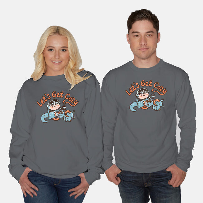 Lets Get Cozy-Unisex-Crew Neck-Sweatshirt-Wenceslao A Romero