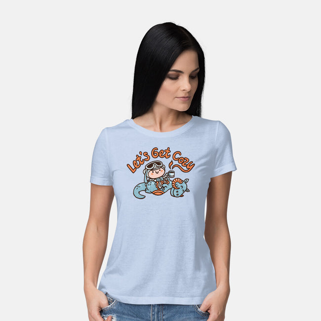 Lets Get Cozy-Womens-Basic-Tee-Wenceslao A Romero