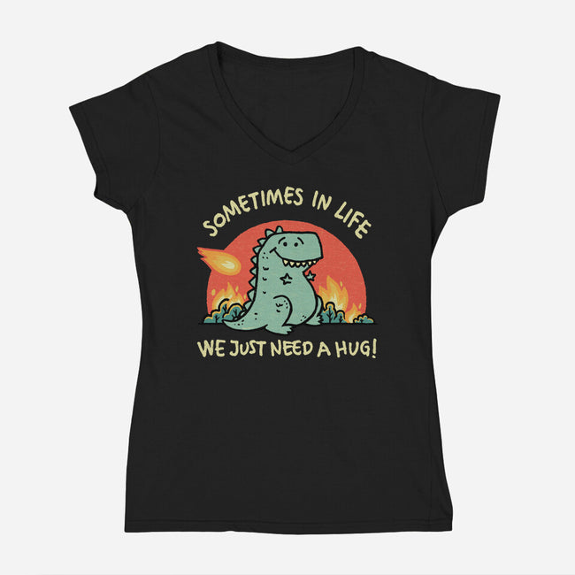 Sometime In Life-Womens-V-Neck-Tee-Wenceslao A Romero