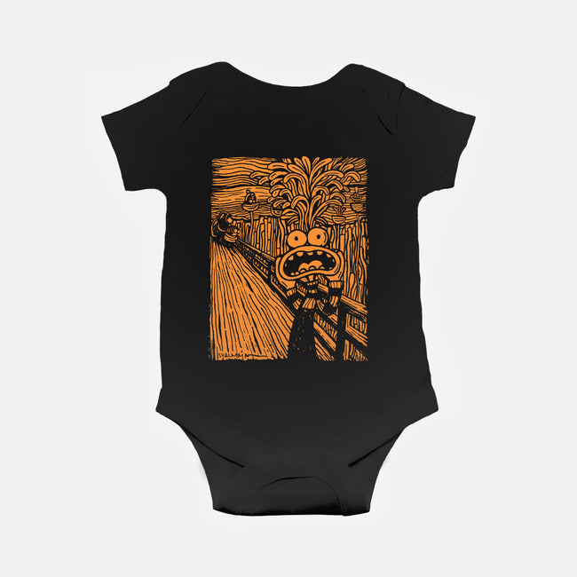 Anxious Scream-Baby-Basic-Onesie-Wenceslao A Romero