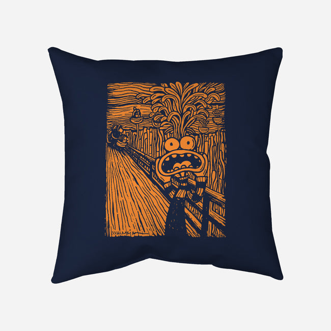 Anxious Scream-None-Removable Cover w Insert-Throw Pillow-Wenceslao A Romero