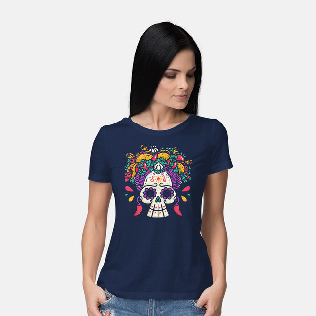 Frida Taco-Womens-Basic-Tee-Wenceslao A Romero