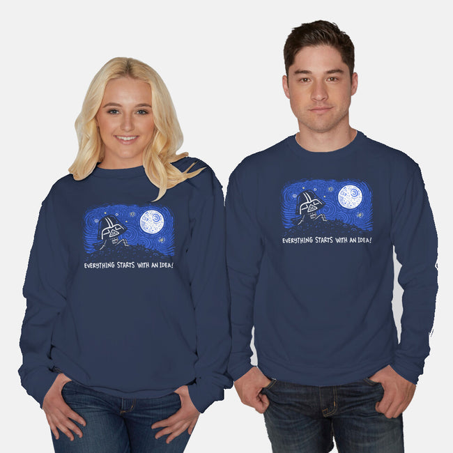 Everything Starts With An Idea-Unisex-Crew Neck-Sweatshirt-Wenceslao A Romero