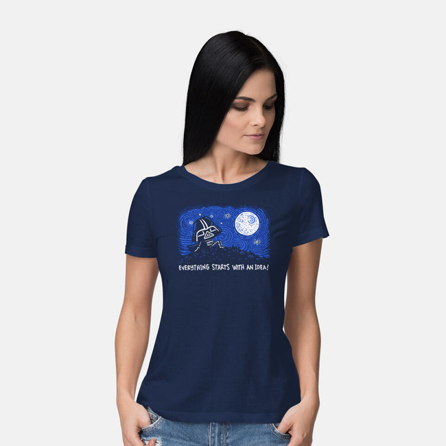 Everything Starts With An Idea-Womens-Basic-Tee-Wenceslao A Romero