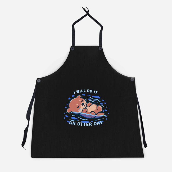 An Otter Day-Unisex-Kitchen-Apron-TechraNova