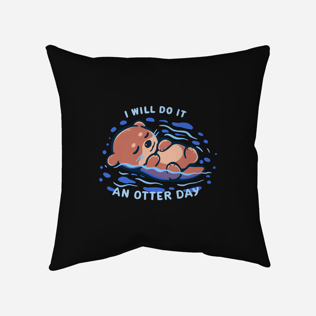 An Otter Day-None-Removable Cover w Insert-Throw Pillow-TechraNova