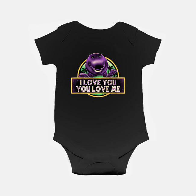 Purple Friend-Baby-Basic-Onesie-glitchygorilla