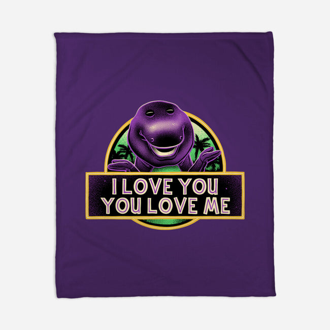 Purple Friend-None-Fleece-Blanket-glitchygorilla