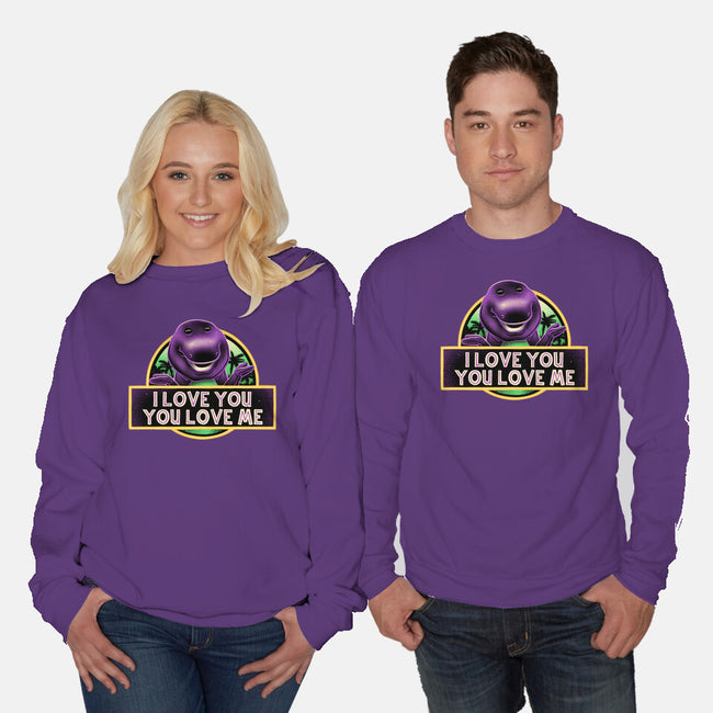 Purple Friend-Unisex-Crew Neck-Sweatshirt-glitchygorilla