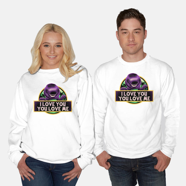 Purple Friend-Unisex-Crew Neck-Sweatshirt-glitchygorilla