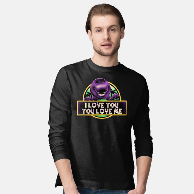 Purple Friend-Mens-Long Sleeved-Tee-glitchygorilla