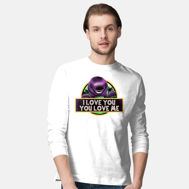 Purple Friend-Mens-Long Sleeved-Tee-glitchygorilla