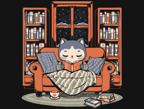 Cozy Book Winter Cat