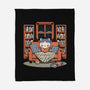 Cozy Book Winter Cat-None-Fleece-Blanket-Studio Mootant