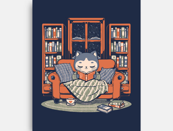 Cozy Book Winter Cat